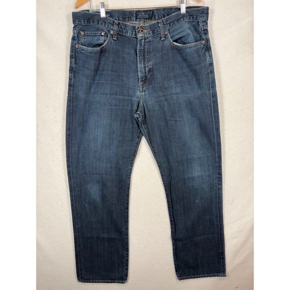 Lucky Brand Other - Lucky Brand 363 Vintage Straight Jeans Mens 35x32 Dark Wash Denim Blue‎
